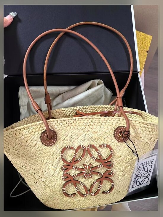 Loewe Basket Bag Review & Lookalikes for Less | Natalie Yerger Loewe Straw Basket Tote Bag